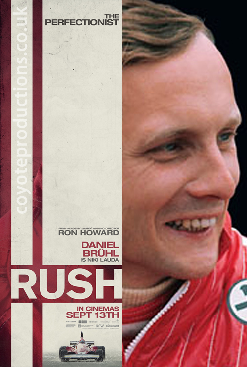 Rush character poster using the real Niki Lauda