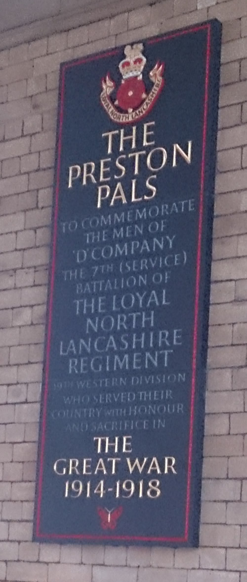 The Preston Pals memorial
