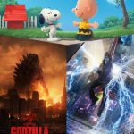 2 great new trailers and Peanuts Peanuts, Godzilla and Spider-man