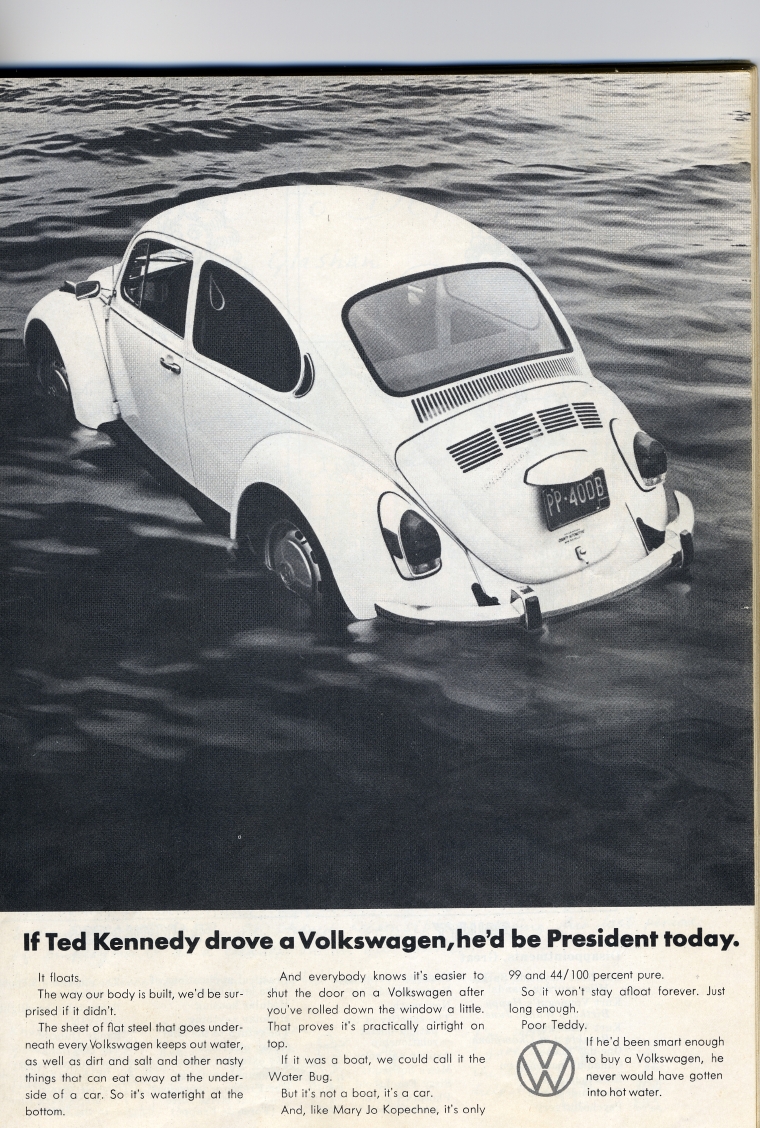 Ted Kennedy beetle parody advert