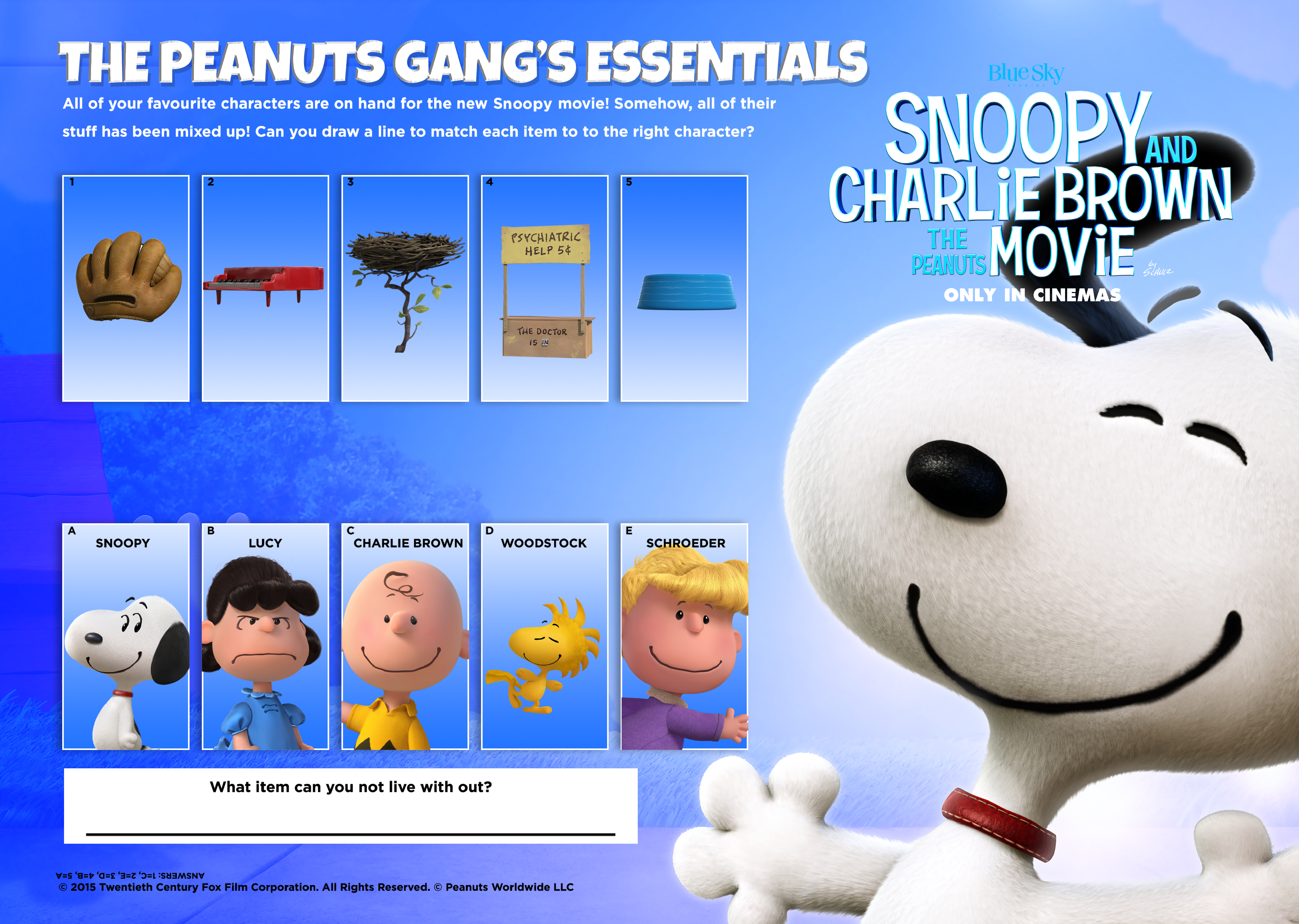 Snoopy and Charlie Brown The Peanuts Movie Activity Sheets - 04 | Confusion...