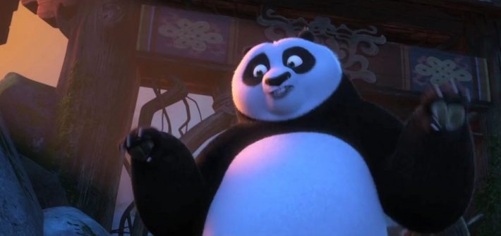 Kai and Po meet at Panda Village