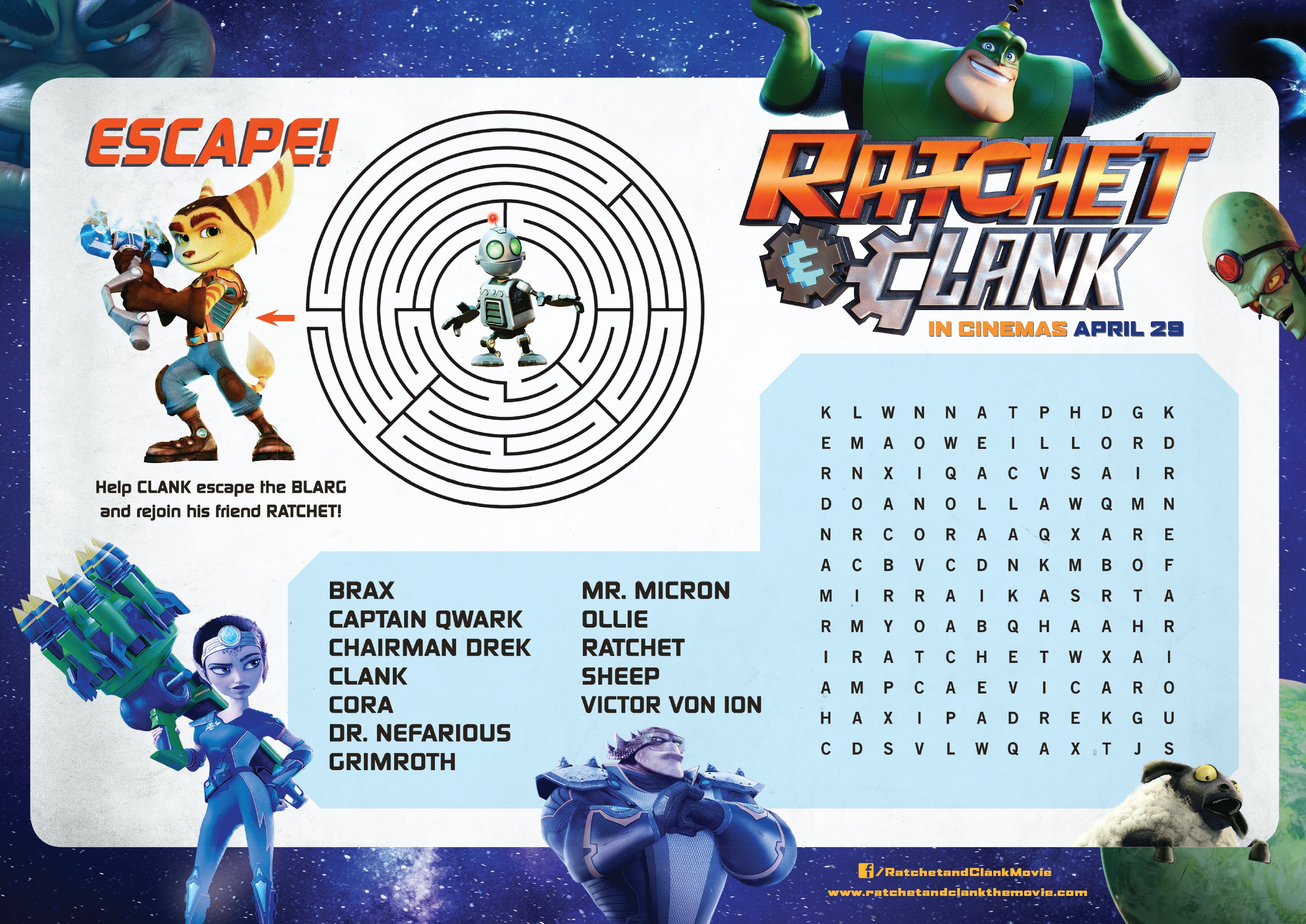 Ratchet and Clank Activity Sheet
