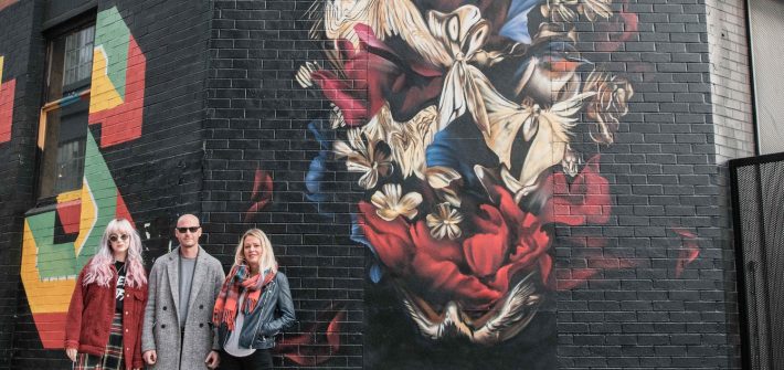 Mural inspired by Alexander McQueen unveiled in East London