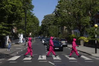 Squid Games guards come to London
