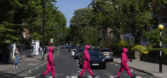 Squid Games guards come to London