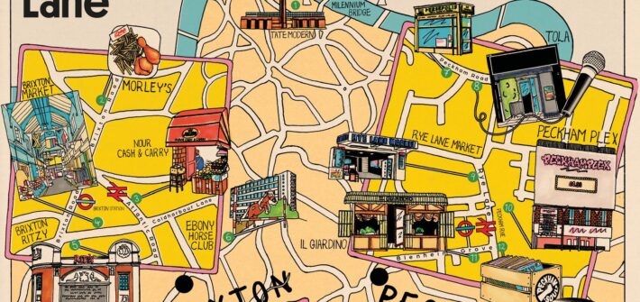 Step into the world of Rye Lane the movie with the official film trail map