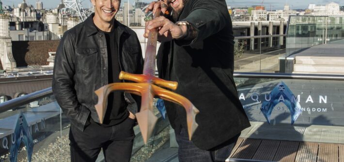 Jason Momoa & Patrick Wilson in an Aquaman photocall