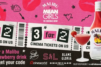 3 tickets for the price of 2 to see Mean Girls with Malibu Strawberry this Galentine’s
