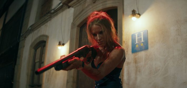 Charlotte Kirk stars in Neil Marshall’s upcoming action-thriller Duchess