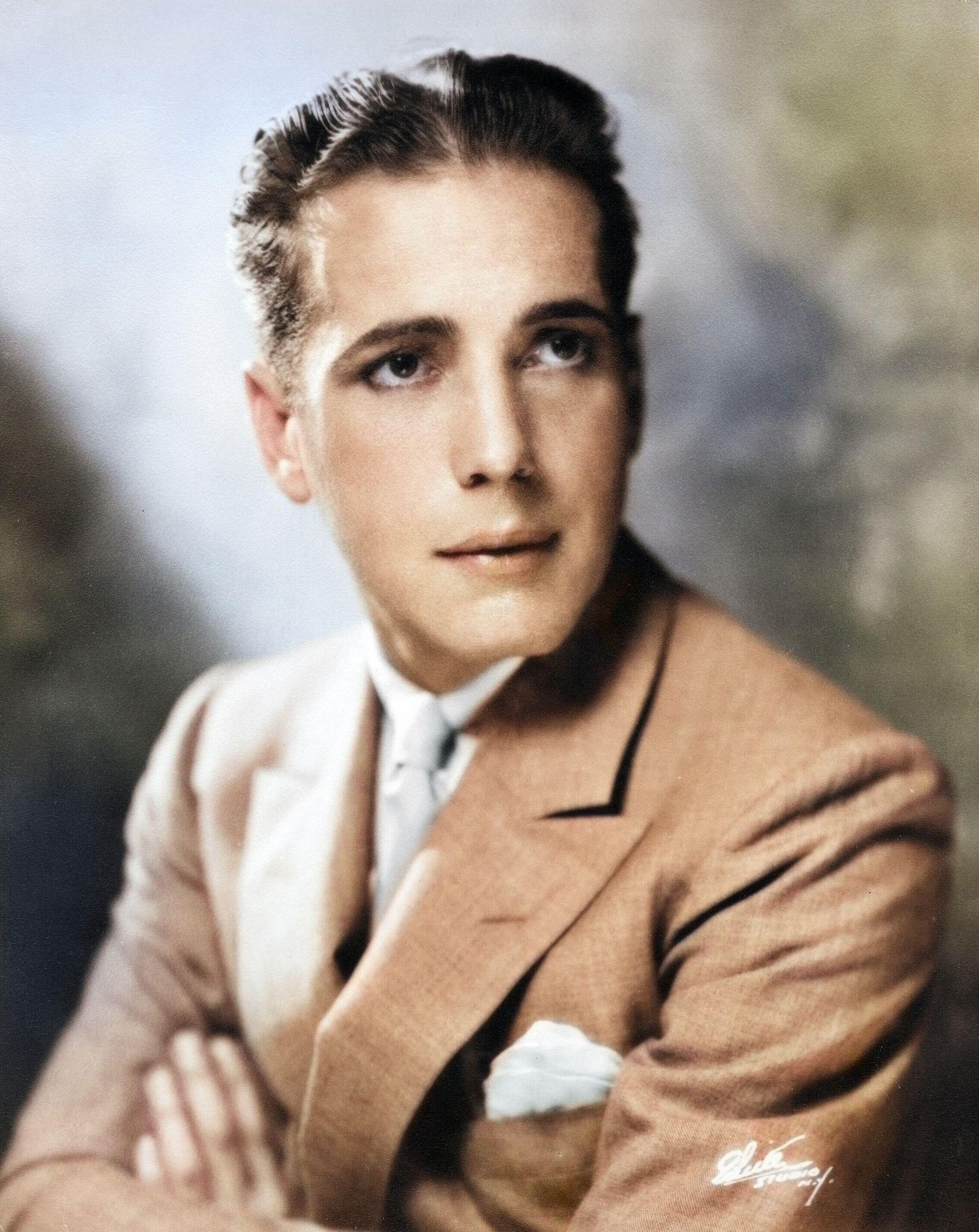 Early Humphrey Bogart Photographic Portrait (circa 1920’s) colorized photo