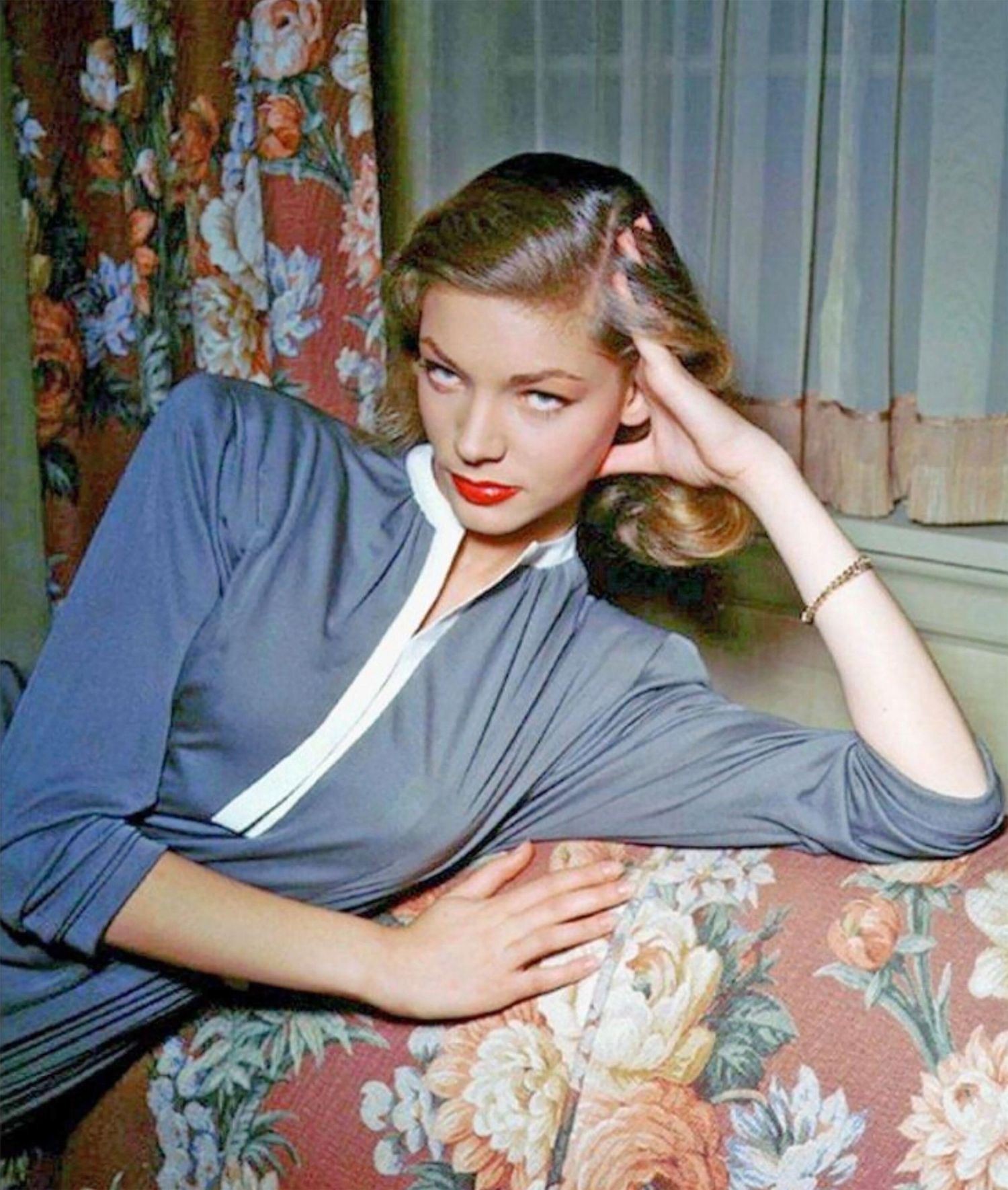 LAUREN BACALL (1924-2014) American film actress about 1945