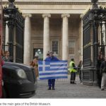 Is it time to return the Parthenon Marbles home to Greece? 0026 David Nicholas Wilkinson, Director, protesting outside the main gate of the British Museum_resize